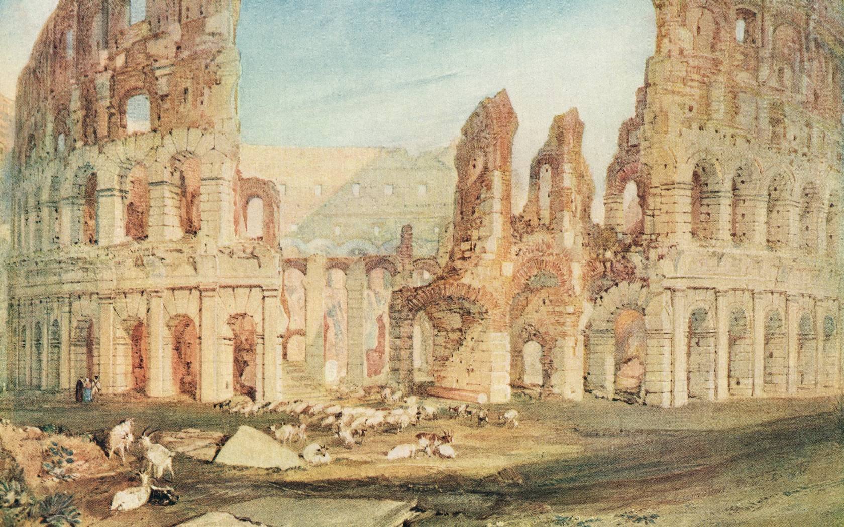 The Colosseum, 1820, a sketch by J M W Turner. Credit: Historical Images Archive / Alamy Stock Photo.