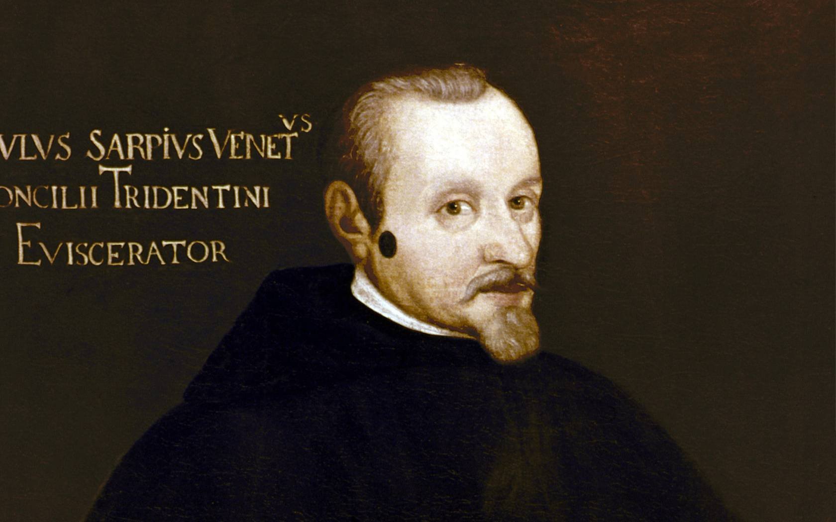 Paolo Sarpi - Italian prelate, historian, scientist, and theologian. A patch below his ear covers a wound from an assassnation.