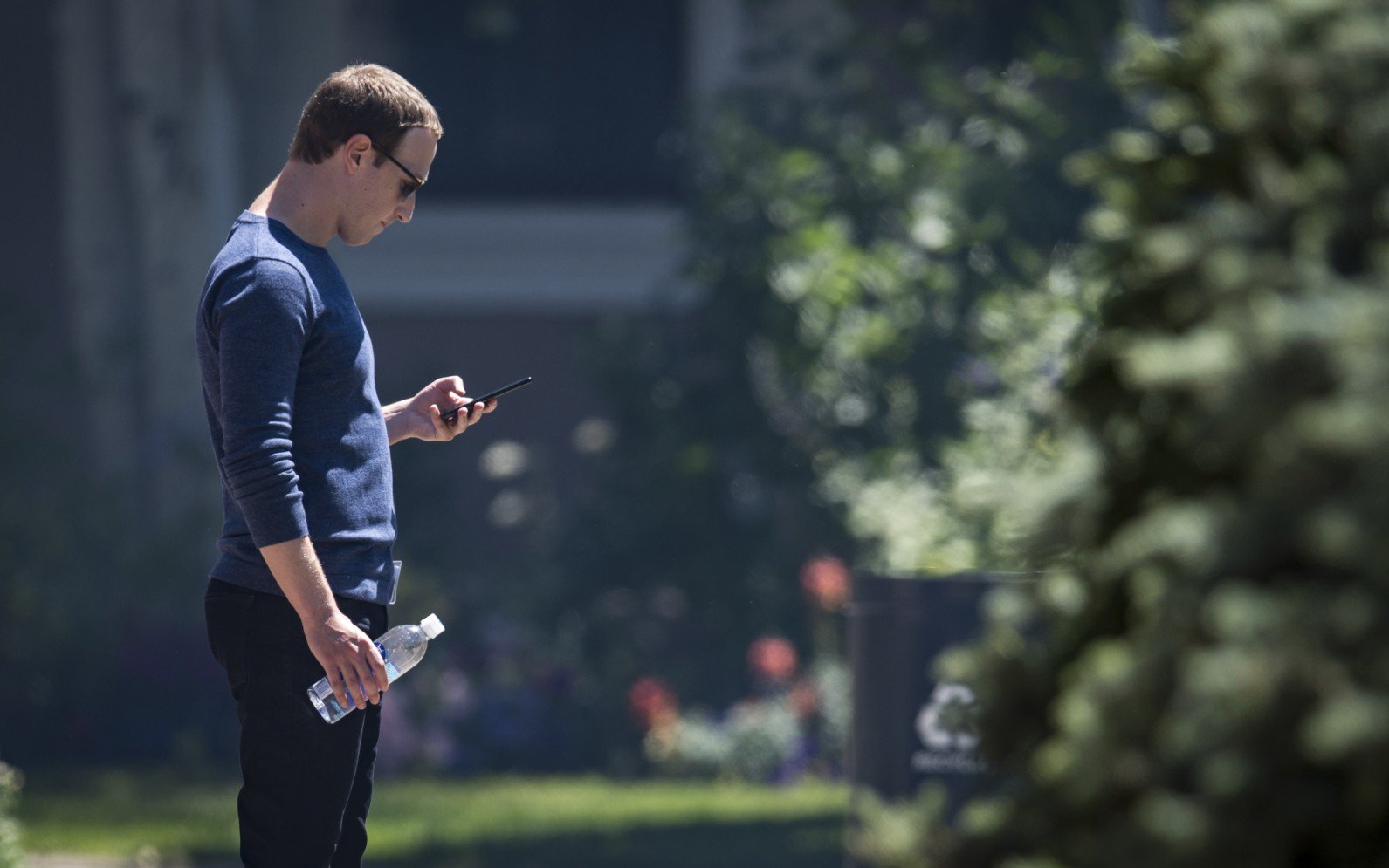 Facebook CEO Mark Zuckerberg outside the Allen & Co. Media and Technology Conference, Idaho, US, July 2018